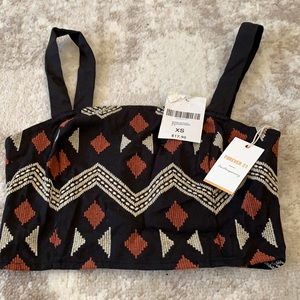 Festival boho forever 21 crop tank top